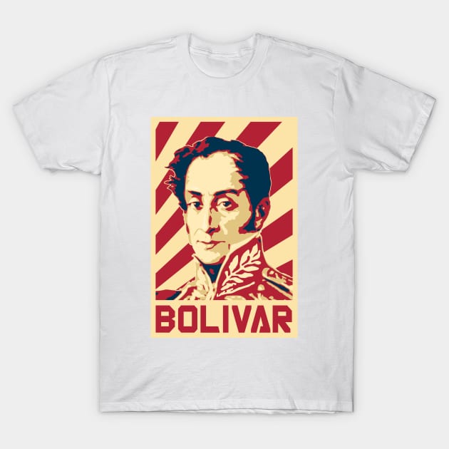 Simon Bolivar Venezuela Retro Propaganda T-Shirt by Nerd_art